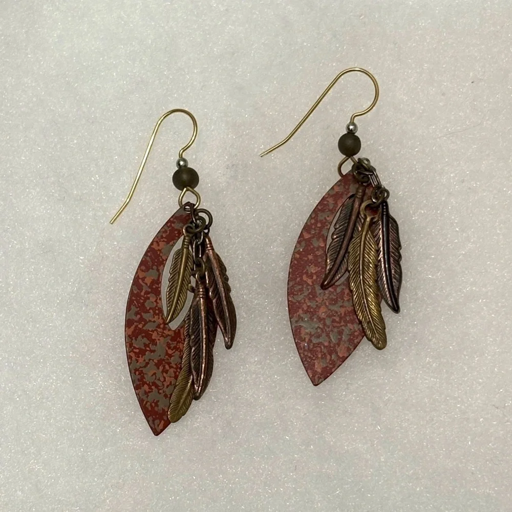 Feather Charm Earrings